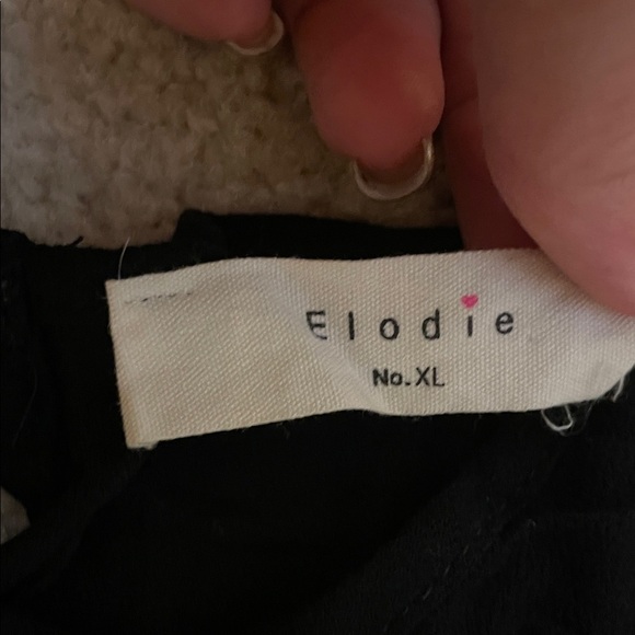 Elodie Black Lace-Up Tank Top - Picture 2 of 3